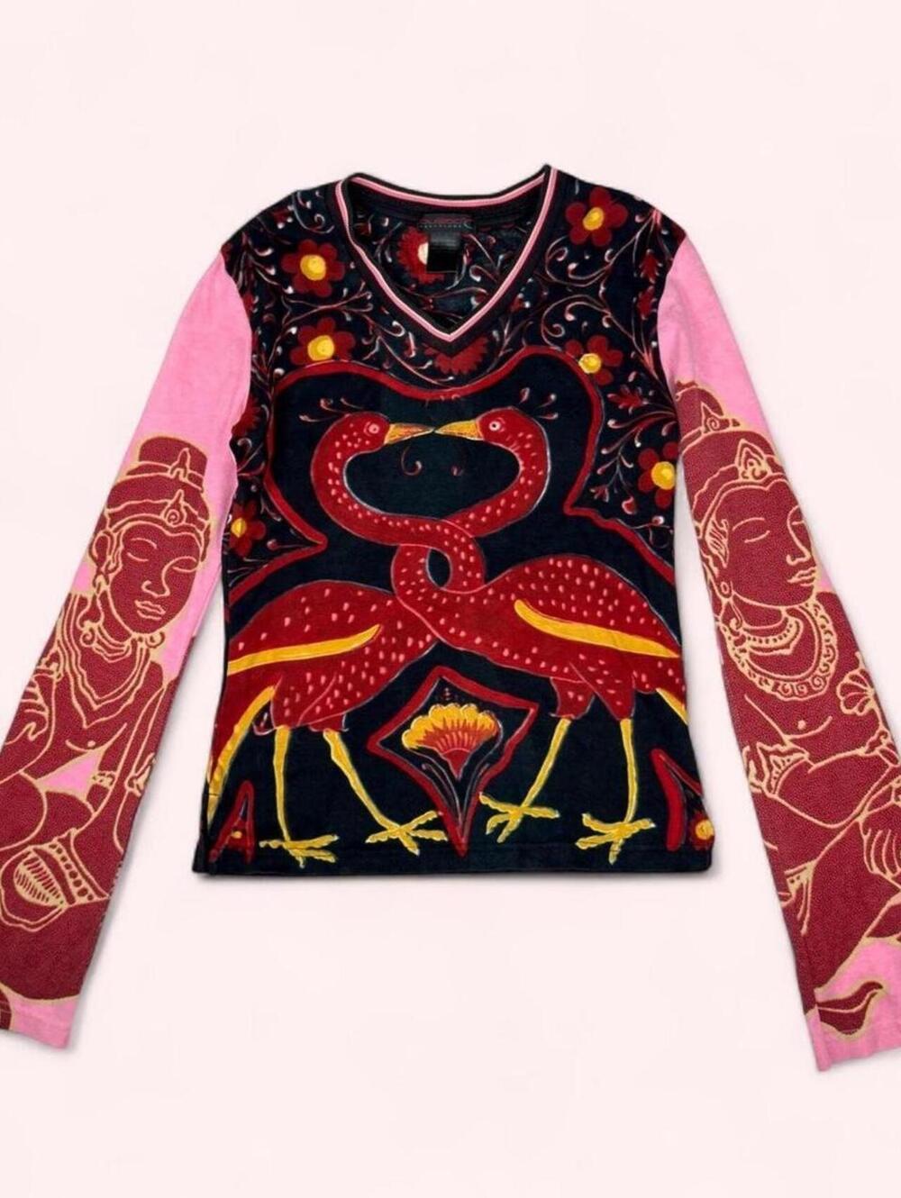 Rare Custo Barcelona Y2K long sleeve top